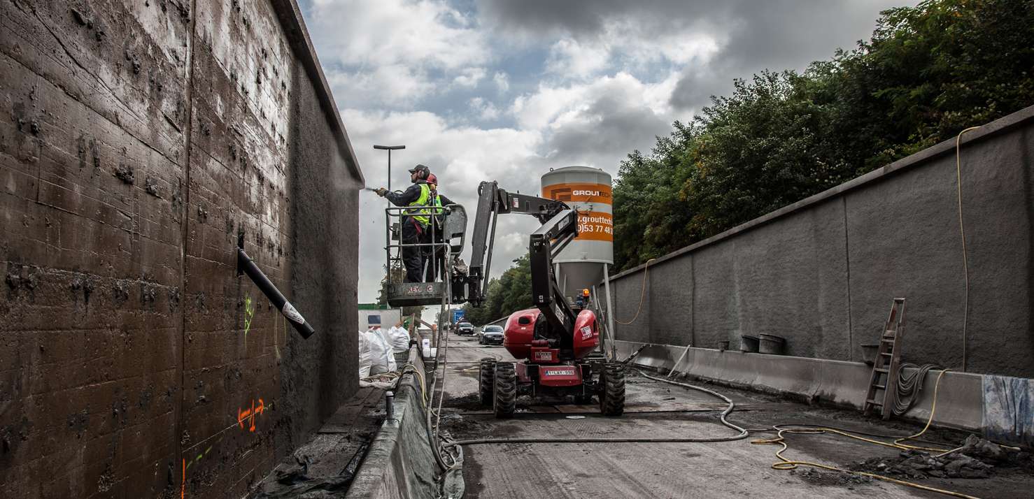 Zelzatetunnel betonreparaties