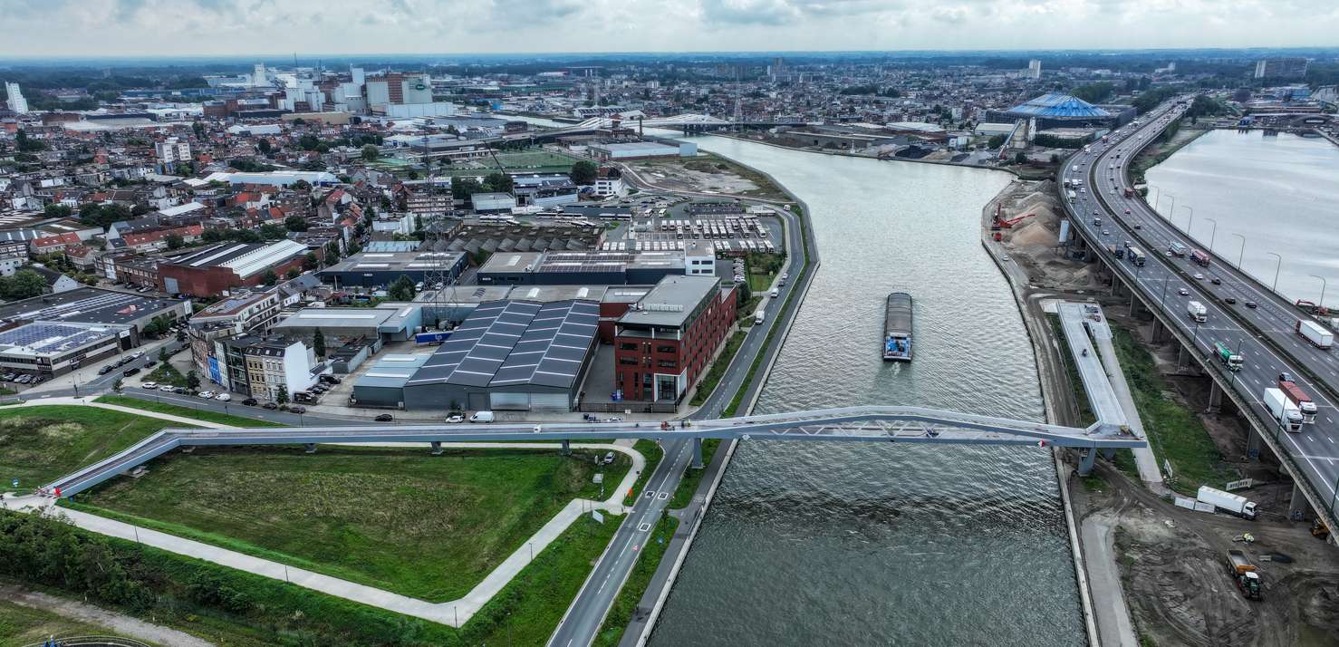 slijtlaag Antwerpse fietsbrug